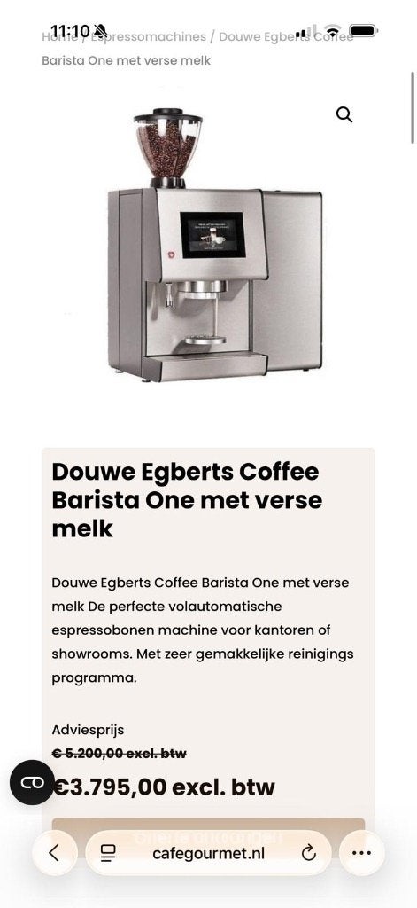 Barista One van Douwe Egberts, Stoompijpje, Amsterdam, 10 kopjes of meer, Refurbished