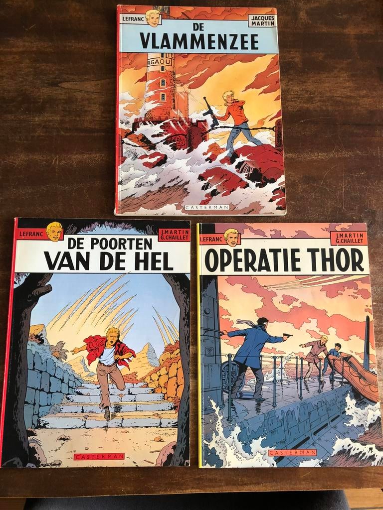 Lefranc stripboeken 3x 1e druk, Boeken, Meerdere stripboeken, Ophalen of Verzenden, Zo goed als nieuw