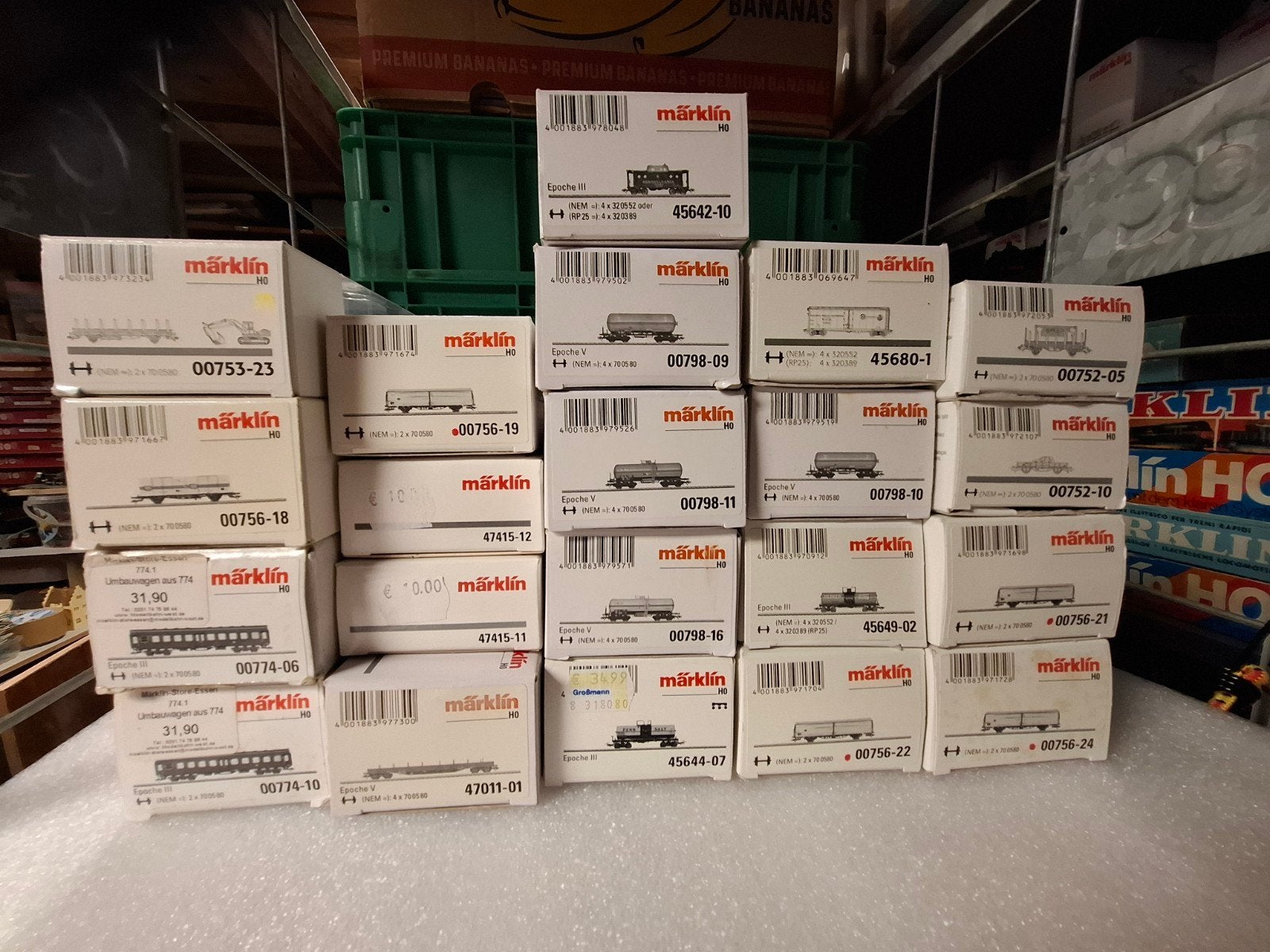 Div lege marklin wagon doosjes van sets, Hobby en Vrije tijd, Wisselstroom, Gebruikt, Wagon, Ophalen of Verzenden