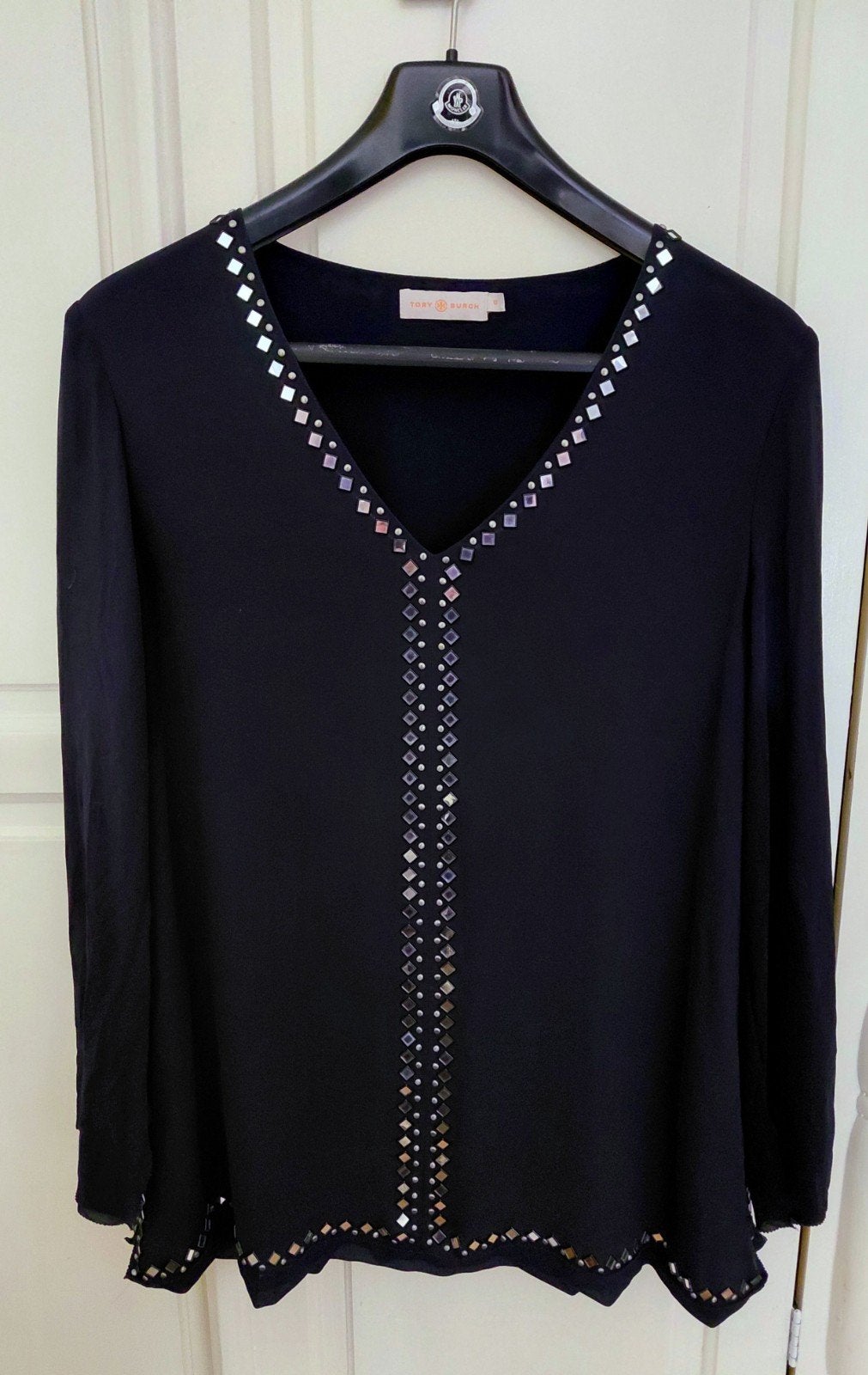 tory burch blouse top 100procent zijde mt 42 l, Blauw, Maat 42/44 (L), Ophalen of Verzenden, Zo goed als nieuw