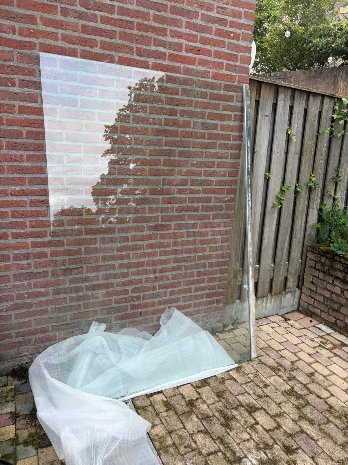 Glazen douchewand 140x 200, Ophalen of Verzenden, Zo goed als nieuw, Glasplaat, 160 cm of meer