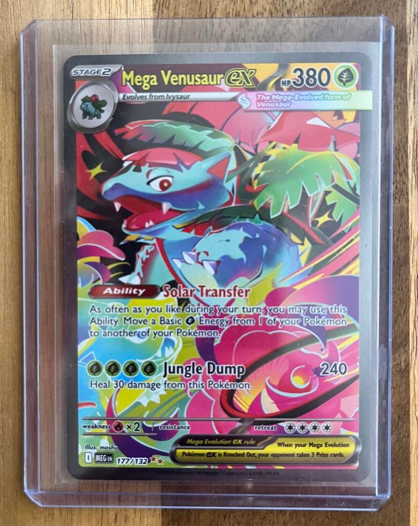 Mega Venusaur EX Pokémon Kaart 177/132, Ophalen of Verzenden, Nieuw, Losse kaart, Foil