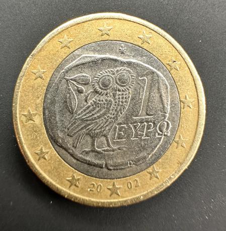Griekse 1 euromunt met uil, Ophalen of Verzenden, Griekenland, 1 euro, Losse munt