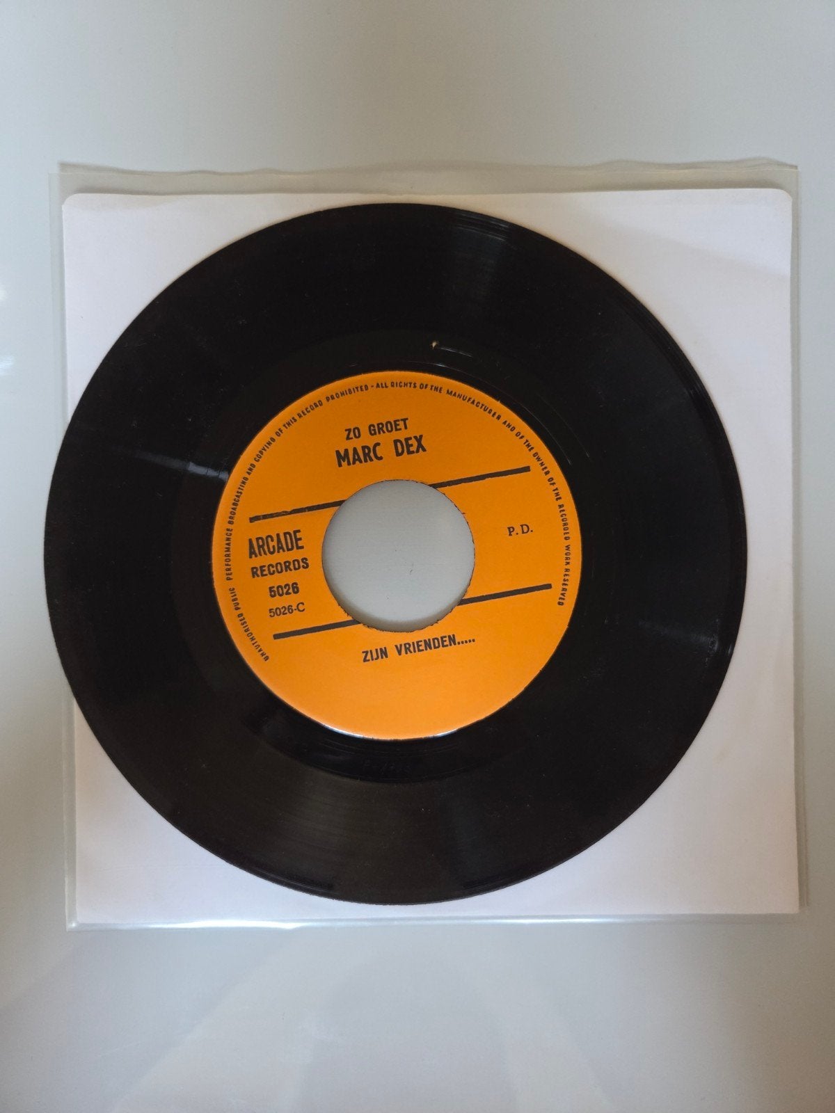 Marc Dex - Zijn vrienden, Ophalen of Verzenden, Gebruikt, 7 inch, Nederlandstalig