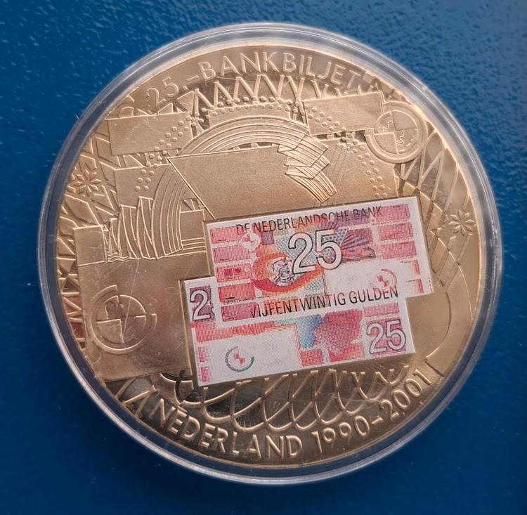 Penning biljet 25 gulden 2001 Afscheid van een munteenheid, Verzenden, Overige materialen, Nederland