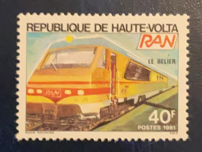 Opper Volta - treinen, Ophalen of Verzenden, Overige landen, Postfris