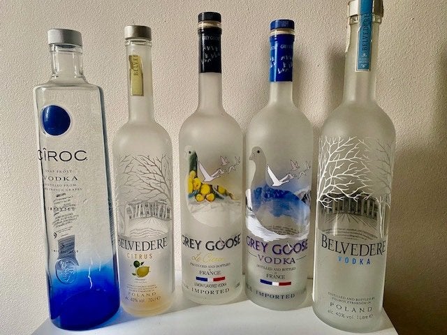 Belvedere, Grey Goose Flessen, Antiek en Kunst, Ophalen of Verzenden