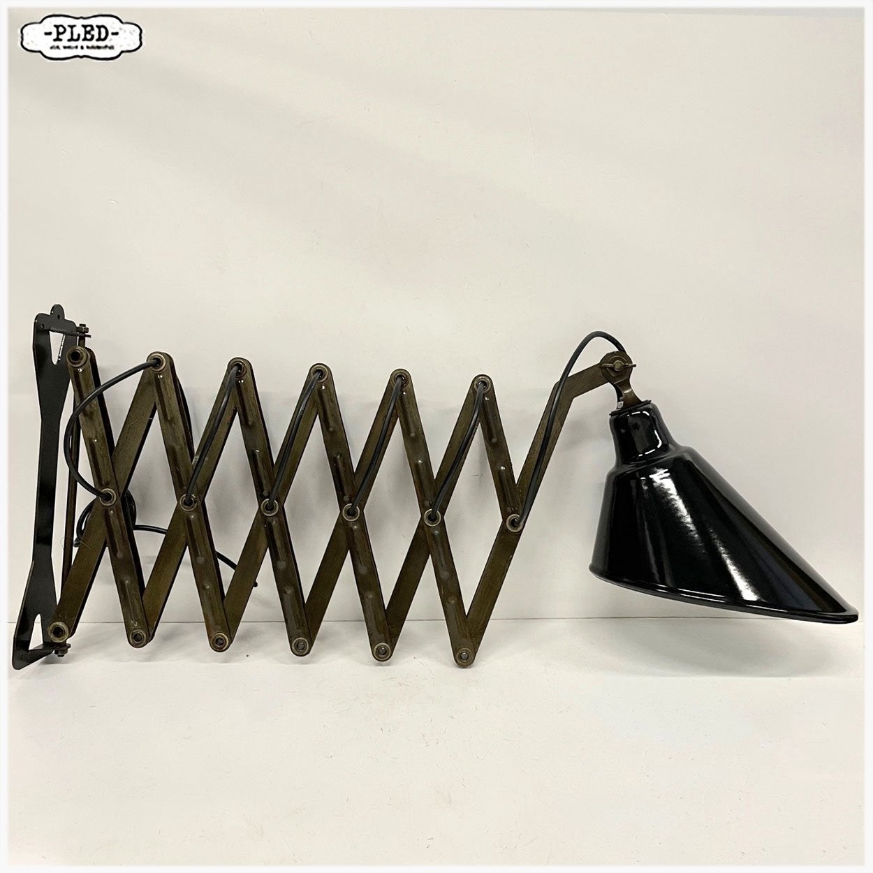 Grote schaarlamp 2 meter Lamp Wandlamp, Ophalen, Zwart, E27 (groot), Zo goed als nieuw