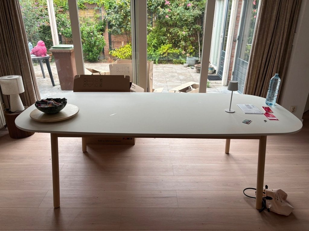 Eetkamertafel, Ophalen, 50 tot 100 cm, Zo goed als nieuw, Vijf personen of meer