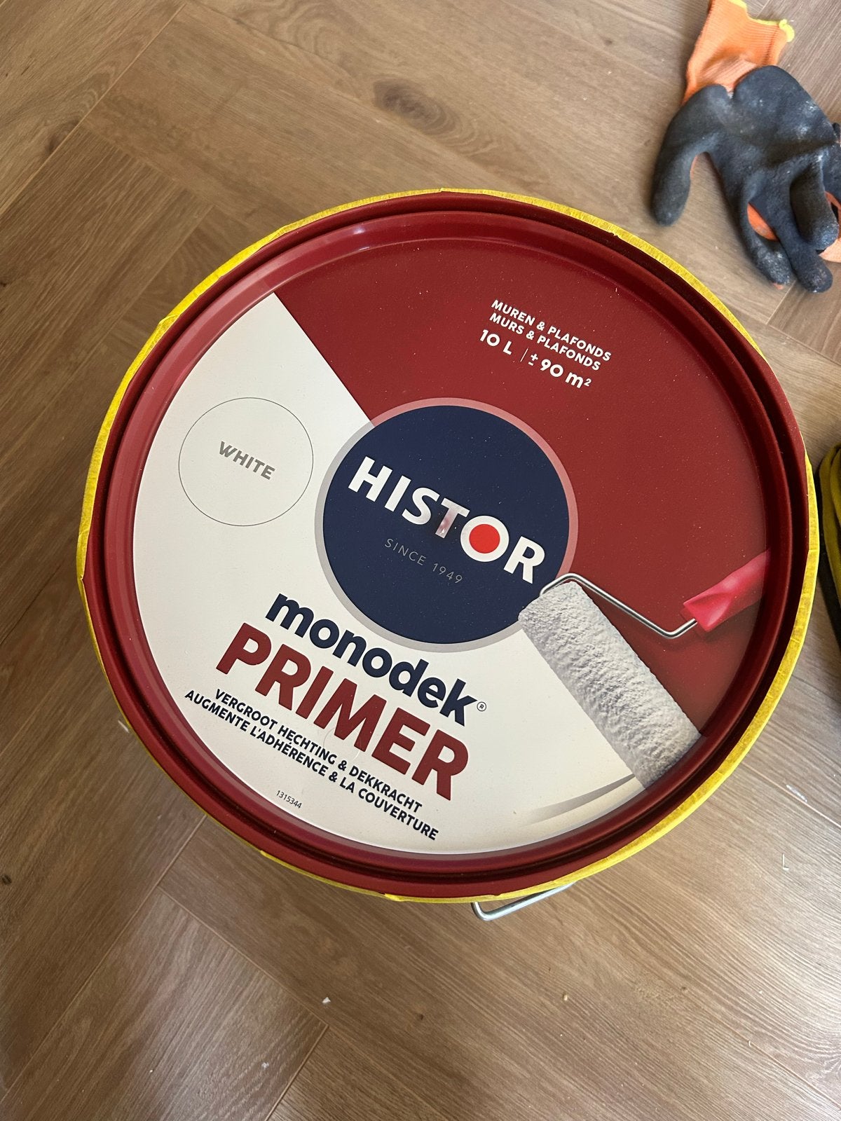 Histor Monodek Primer Wit 10L - Nieuw, Ophalen, 5 tot 10 liter, Wit, Nieuw