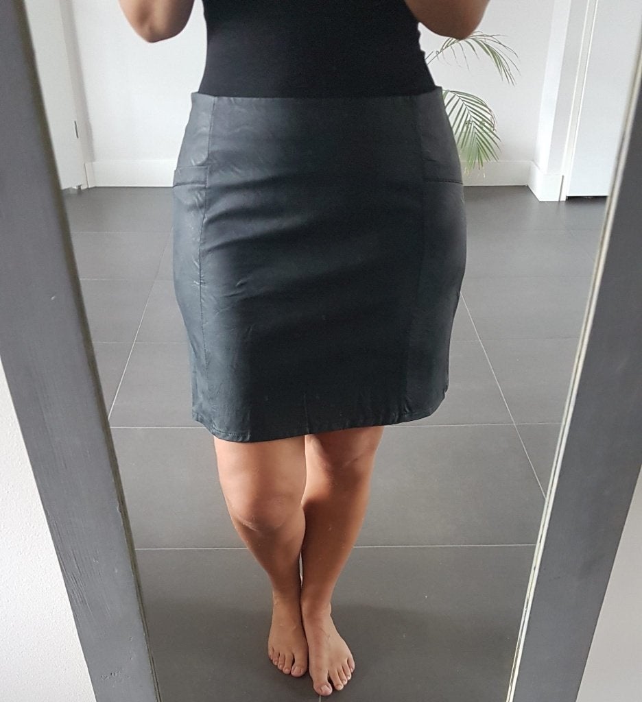 Imitatie Rok Leer Zwart Lola Liza 44 Leren Ongedragen Nieuw, Kleding | Dames, Verzenden, Zwart, Maat 42/44 (L), Nieuw