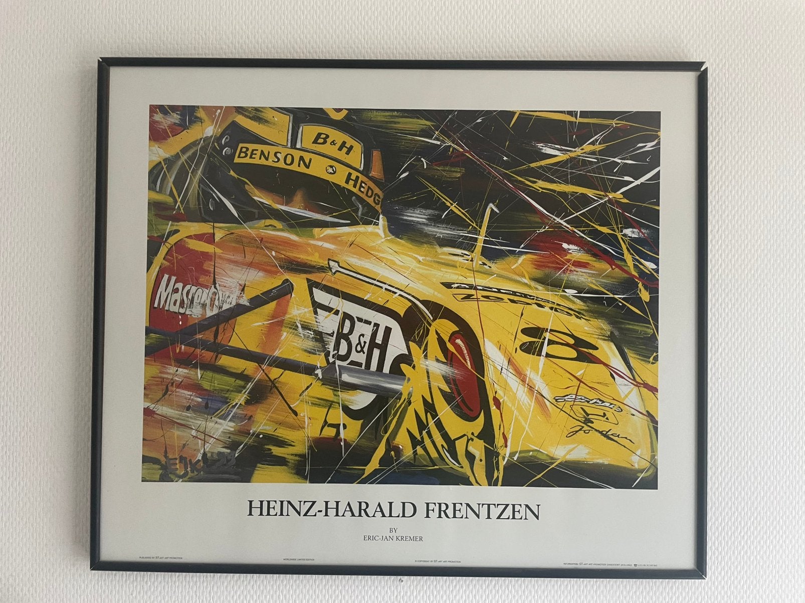 Mooie poster van Heinz Harold Frentzen . Limited edition, Ophalen of Verzenden, Sport