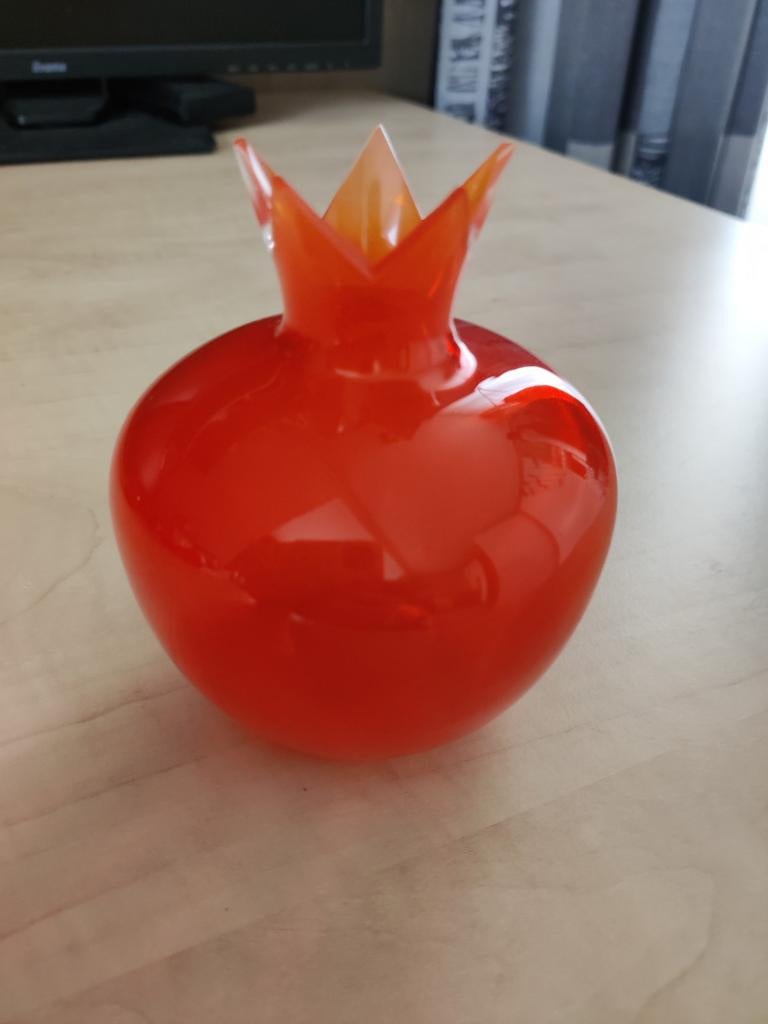 Oranje vaasje Leerdam, Antiek en Kunst, Ophalen of Verzenden