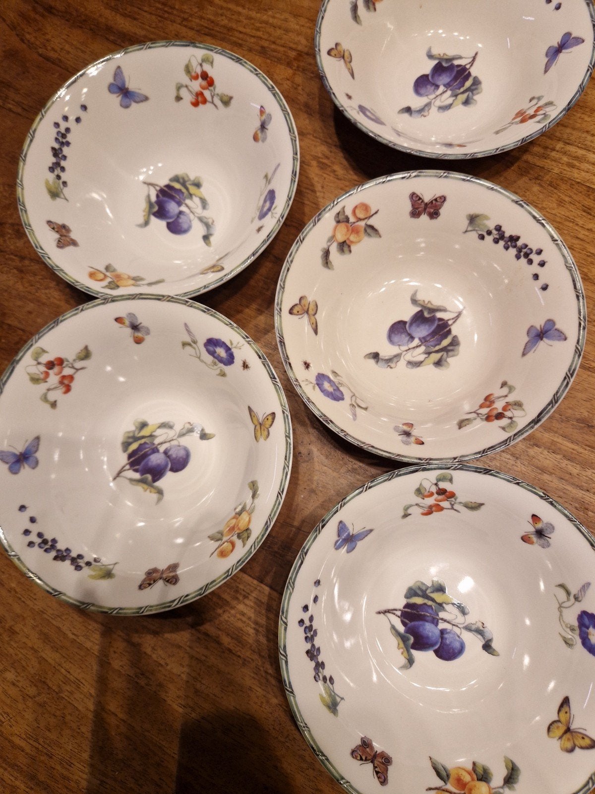 JBS Home Collection 'Fruit & Flowers' schaaltjes, Overige merken, Keramiek, Landelijk/Boerenbont, Ophalen of Verzenden