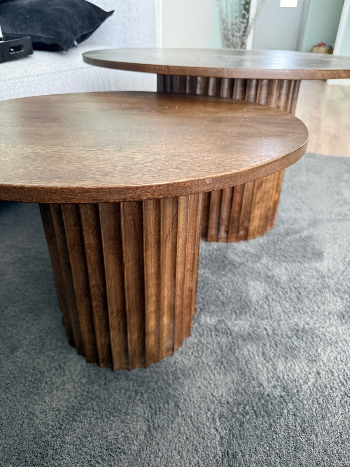 Set van 2 salontafels, Rond, Zo goed als nieuw, Minder dan 50 cm, 50 tot 100 cm