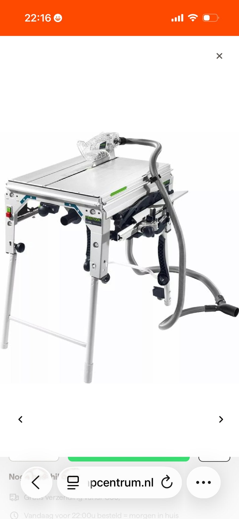 Festool CS 70 EB Precisio Tafelzaag met onderstel, Ophalen, Gebruikt, Cirkelzaag, 70 mm of meer