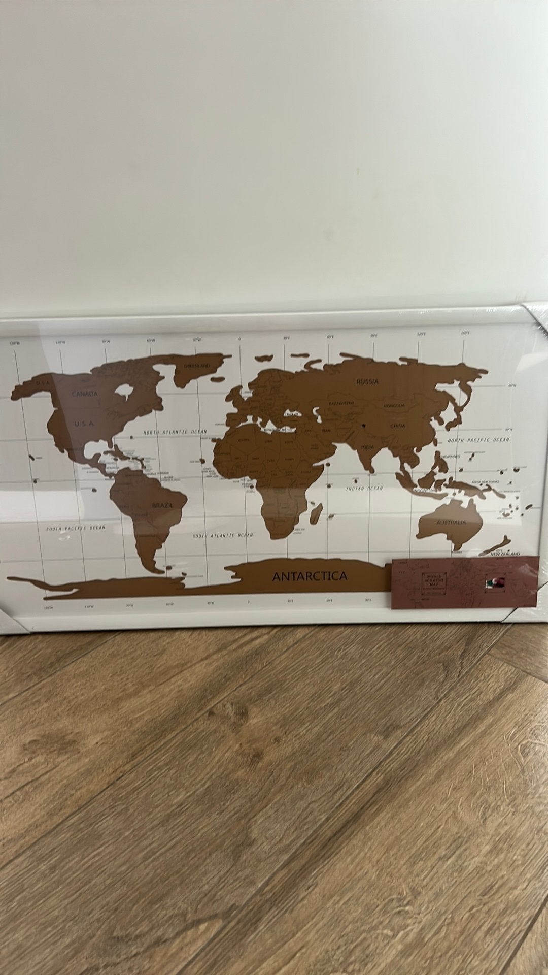 World scratch map, Ophalen, Nieuw, Schilderij, 75 tot 100 cm