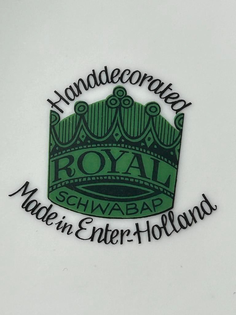 Oud kinderbordje Royal Schwabap met poes, Antiek en Kunst, Ophalen of Verzenden