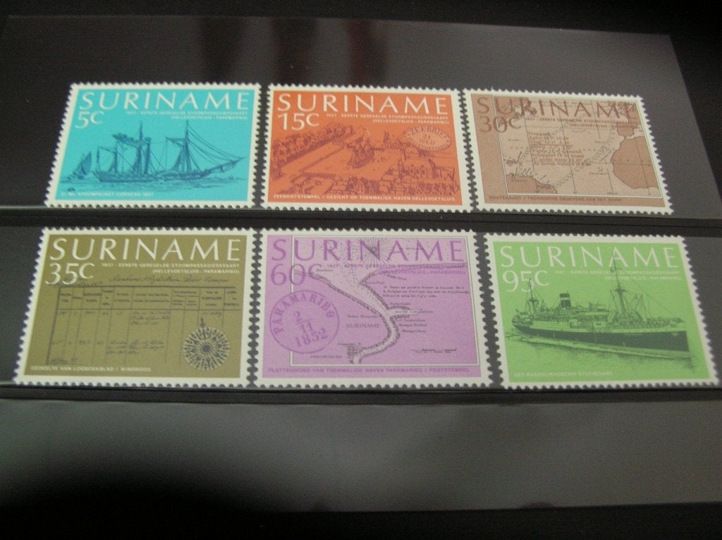 Suriname 1977 Stoomboot verbindingen, Postzegels en Munten, Verzenden, Postfris