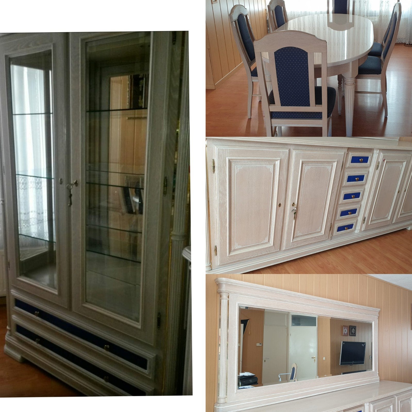 Luxe klassieke massief eikenhout meubelset Morres, Huis en Inrichting, Ophalen, 50 tot 75 cm, Eikenhout, 200 cm of meer