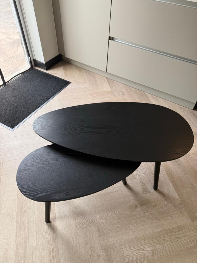 Salontafel set zwart (zo goed als nieuw), Huis en Inrichting, Ophalen, 100 tot 150 cm, 50 tot 100 cm, Zo goed als nieuw