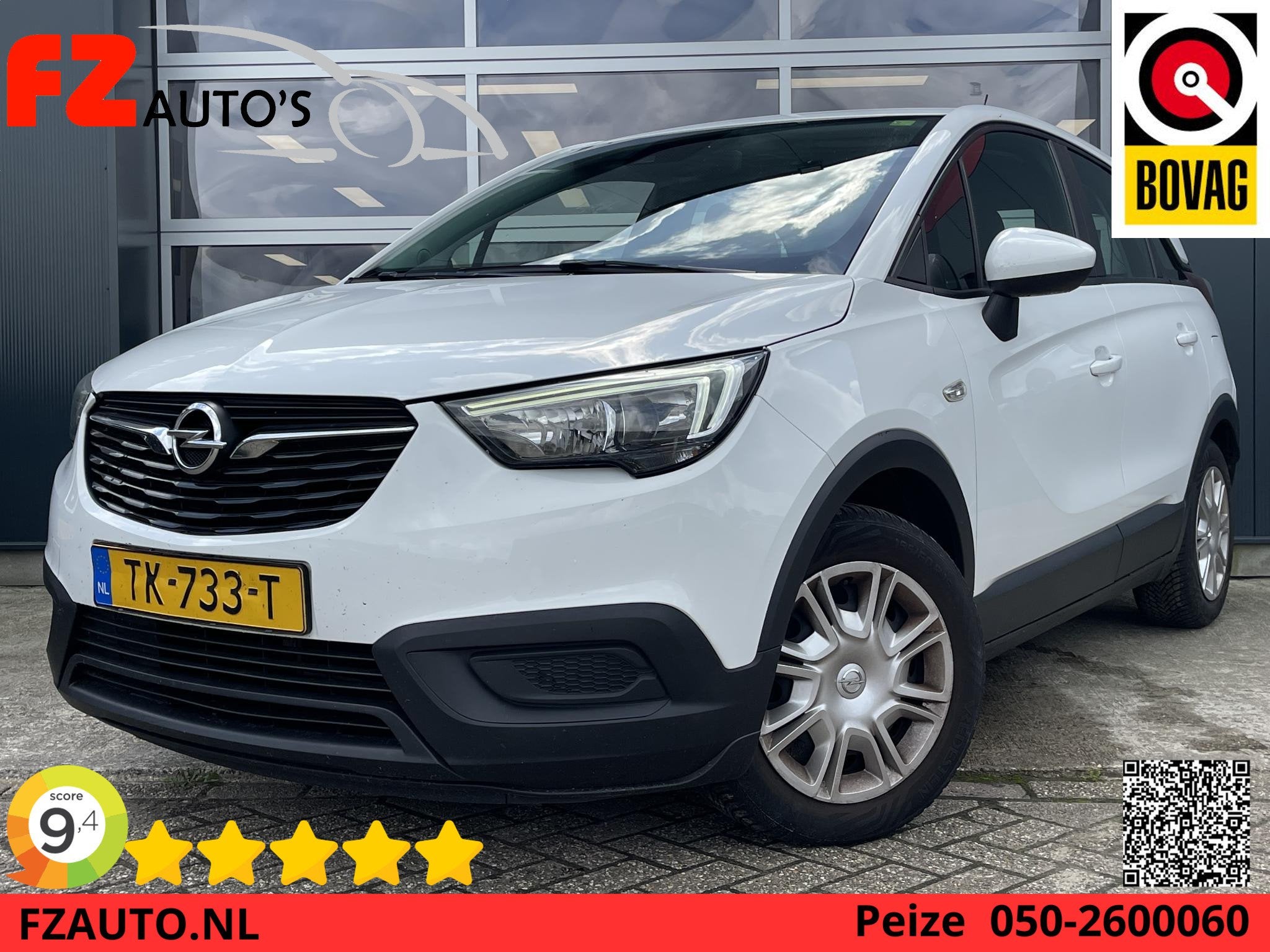 Opel Crossland X 1.2 Online Edition - Navigatie - Cruise Con, Auto's, Voorwielaandrijving, Gebruikt, Euro 6, 82 pk