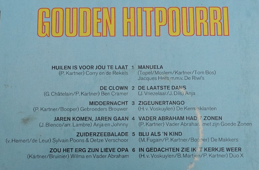 gouden hitpourri - LP, Cd's en Dvd's, Vinyl | Nederlandstalig, Gebruikt, Ophalen of Verzenden, Levenslied of Smartlap, 12 inch