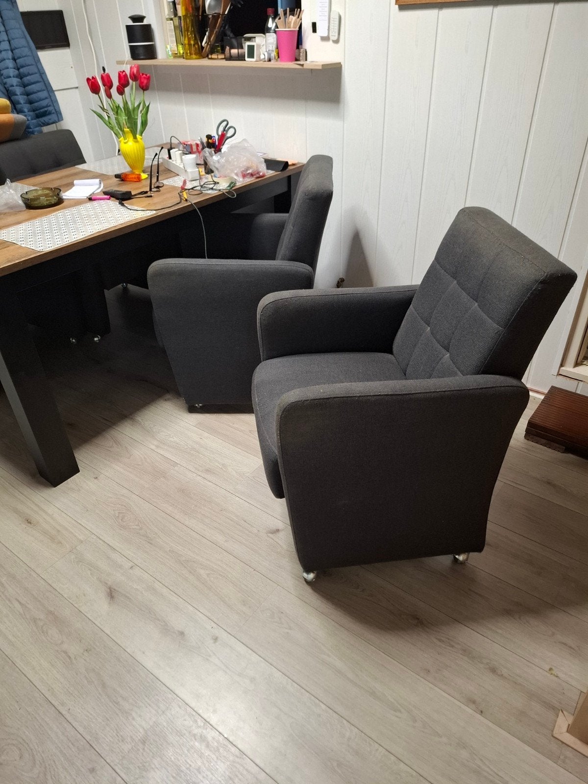 eetkamer stoelen 4x, Ophalen, Gebruikt, Stof