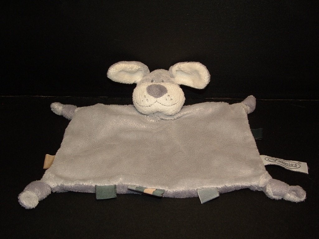 FUNNIES HOND KNUFFELDOEK VELOURS LICHTGRIJS MET GRIJZ, Verzenden, Nieuw, Overige typen