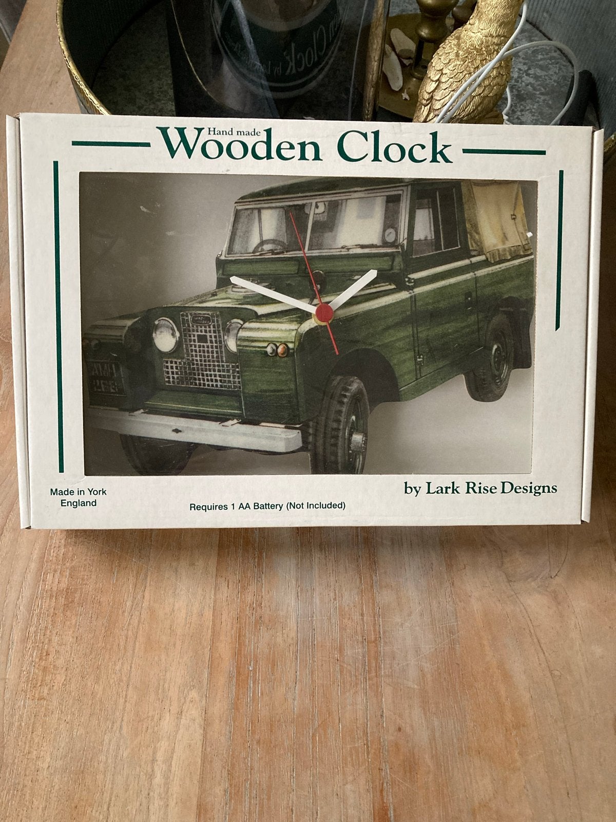 Houten Klok Land Rover Design, Verzenden, Nieuw