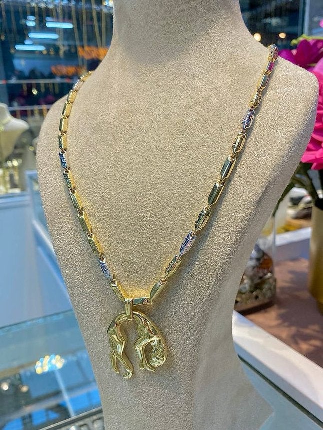 14k Gouden Ketting & Panter, Ophalen of Verzenden, Nieuw, Goud