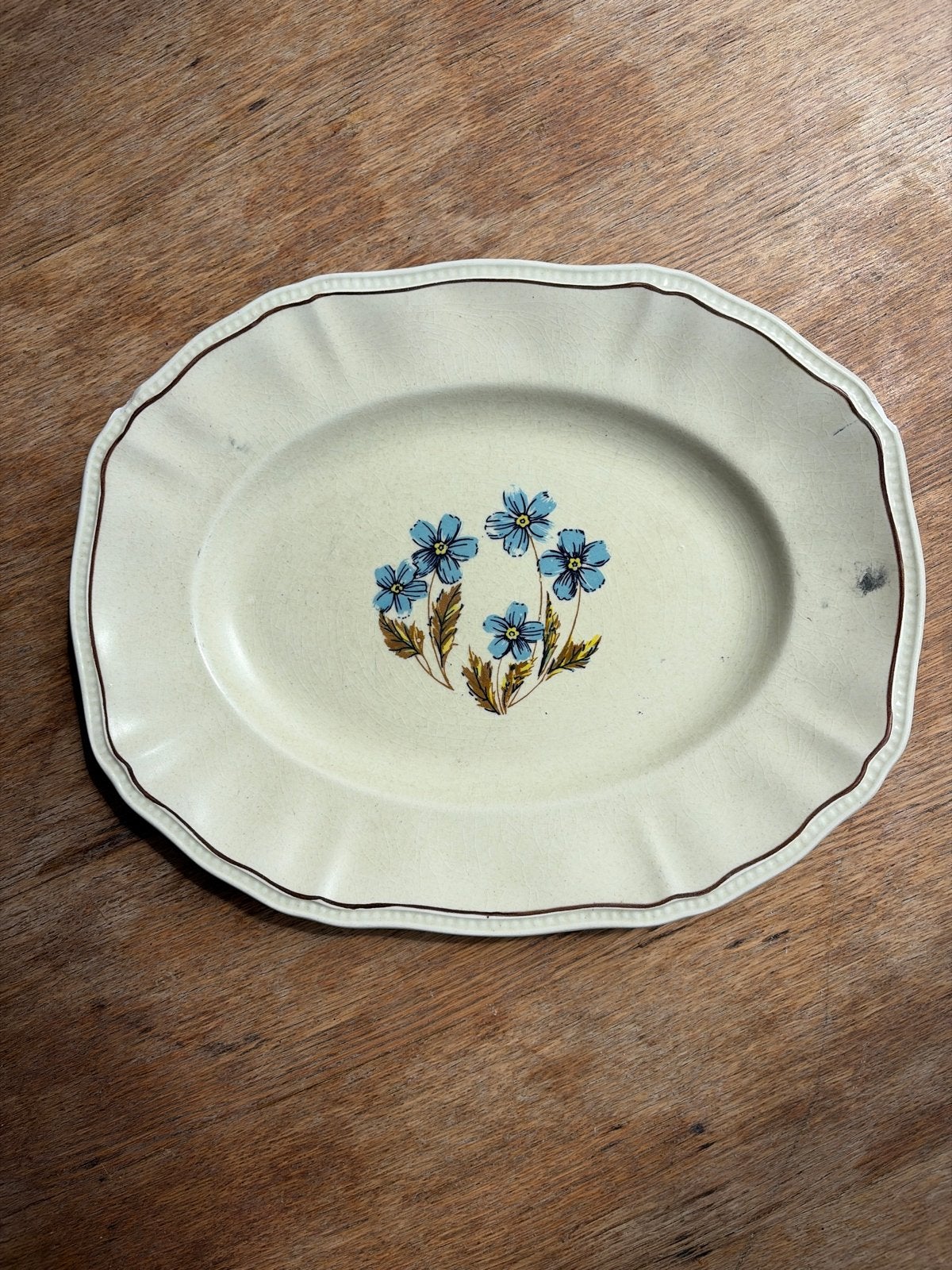Vintage Kensington Ironstone serveerschaal met bloemen, Ophalen