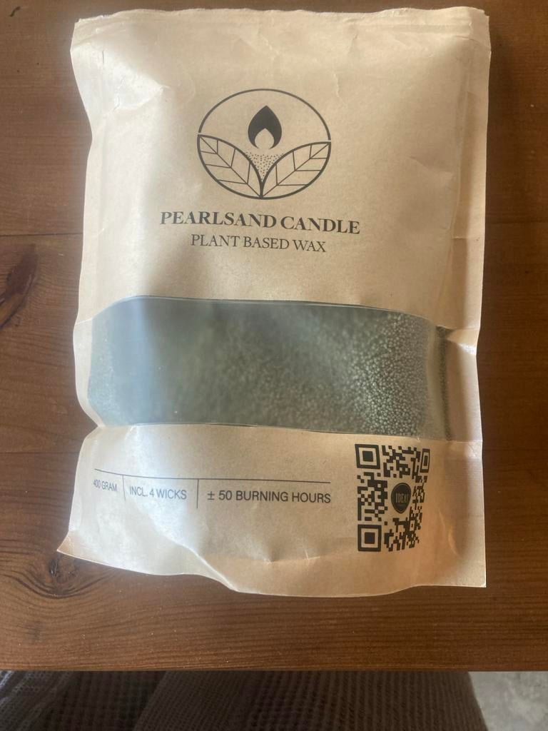 Pearlsand Candle Plant Based Wax - Groen (400g), Overige materialen, Nieuw, Ophalen of Verzenden, Kaars