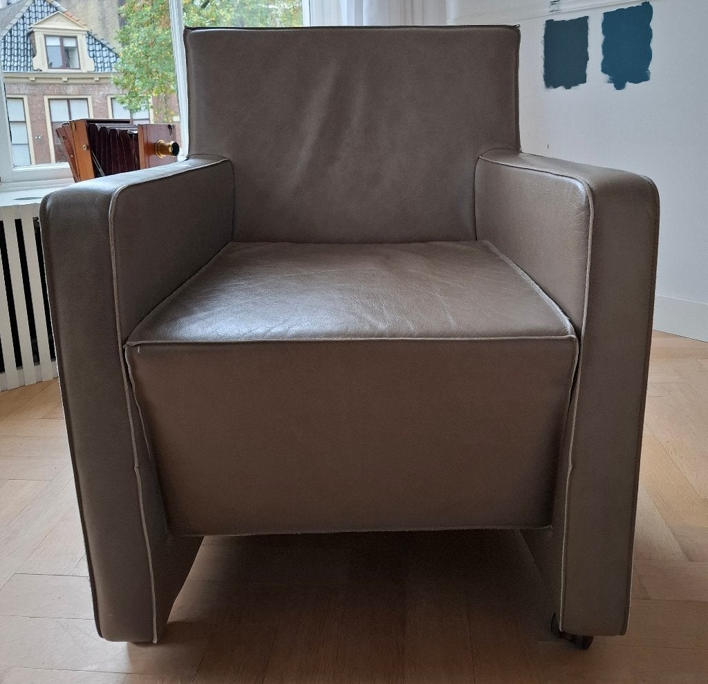 Eetkamerstoelen/ fauteuil, 3 stuks, kleur taupe, Ophalen, Overige materialen, Overige kleuren, Drie