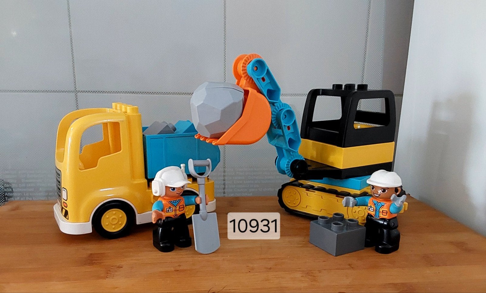 Duplo Bouwplaats met Graafmachine en Vrachtwagen(10931)🦋, Ophalen of Verzenden, Zo goed als nieuw, Duplo