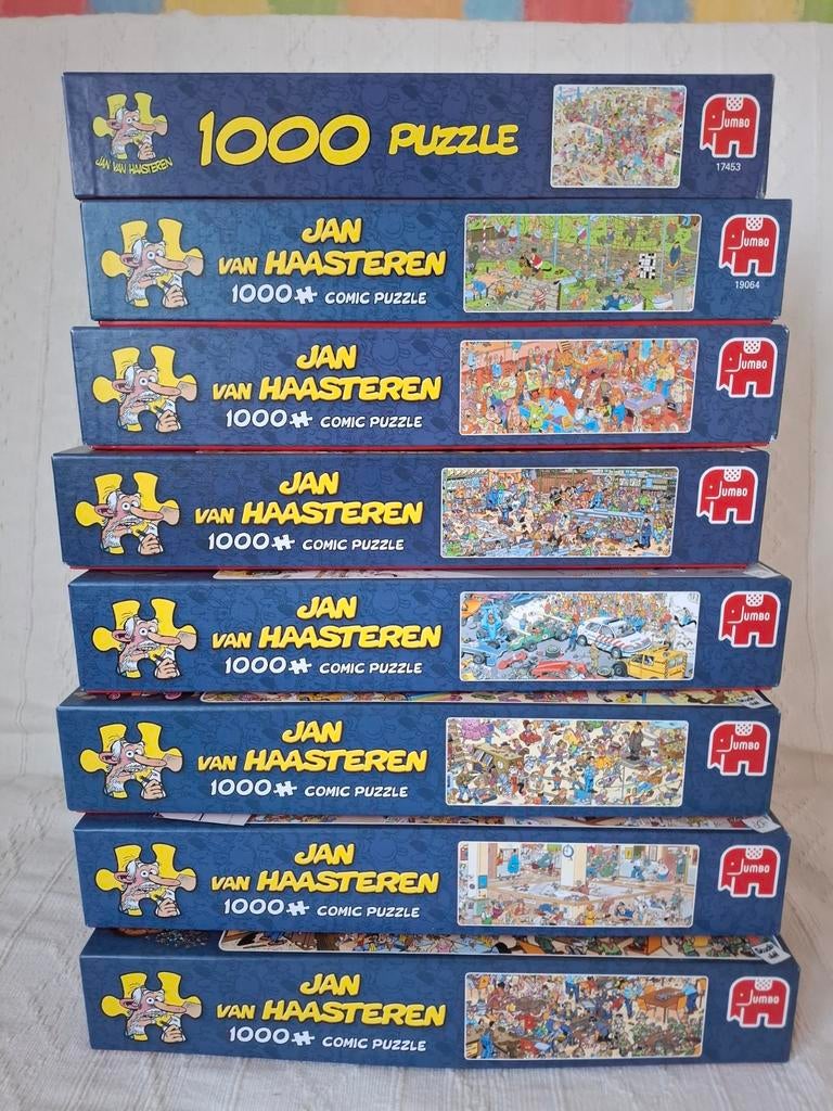 Te koop div Jan van Haasteren puzzels 1000 stukjes, Ophalen of Verzenden, 500 t/m 1500 stukjes, Zo goed als nieuw