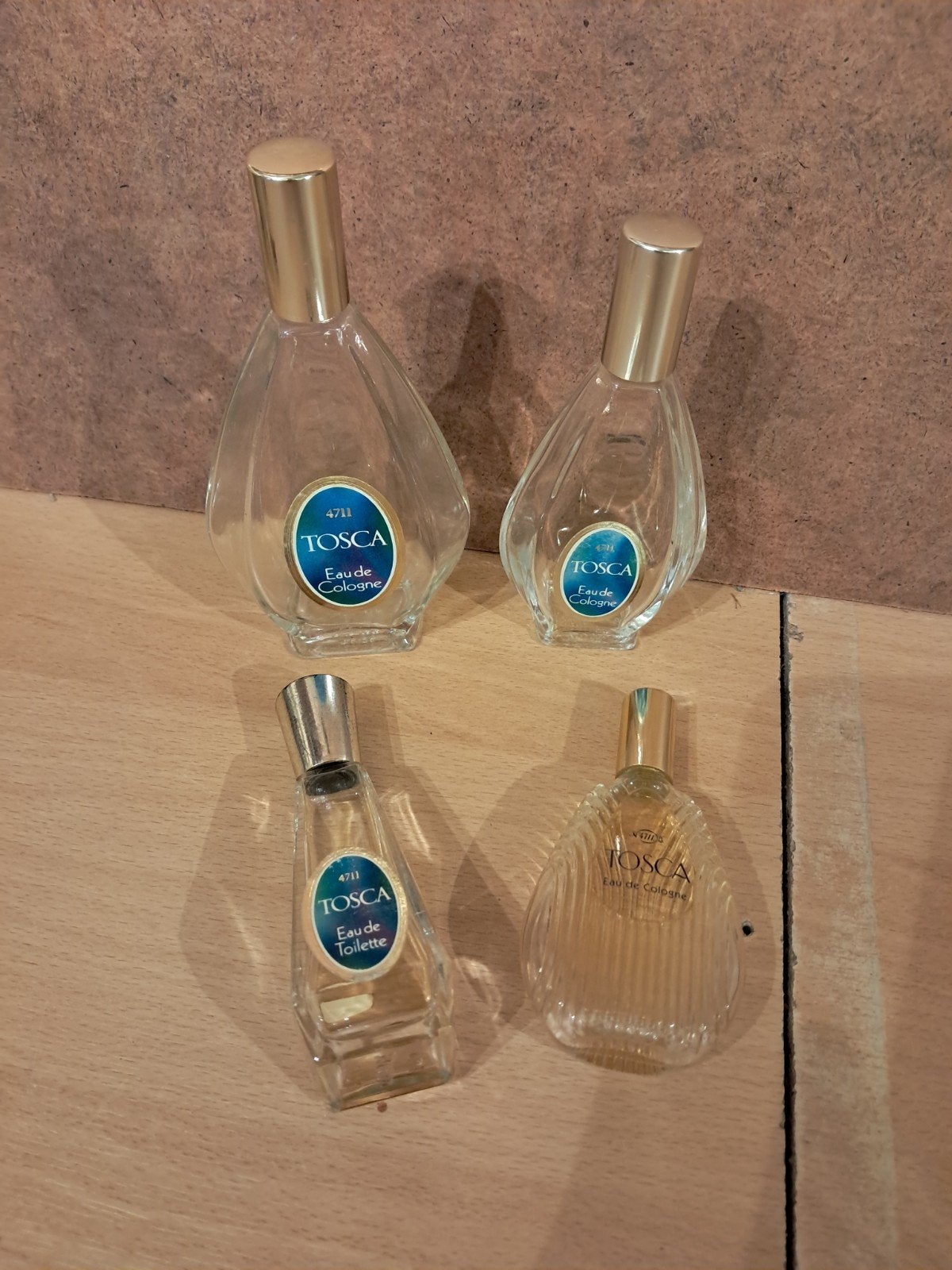 4 lege flesjes tosca parfum, Ophalen of Verzenden, Parfumfles