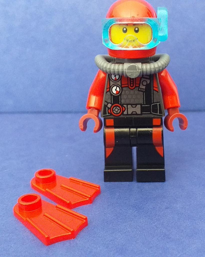 Lego city DUIKER poppetje minifiguur minifig minifigure fig, City, Lego, Ophalen of Verzenden, Zo goed als nieuw