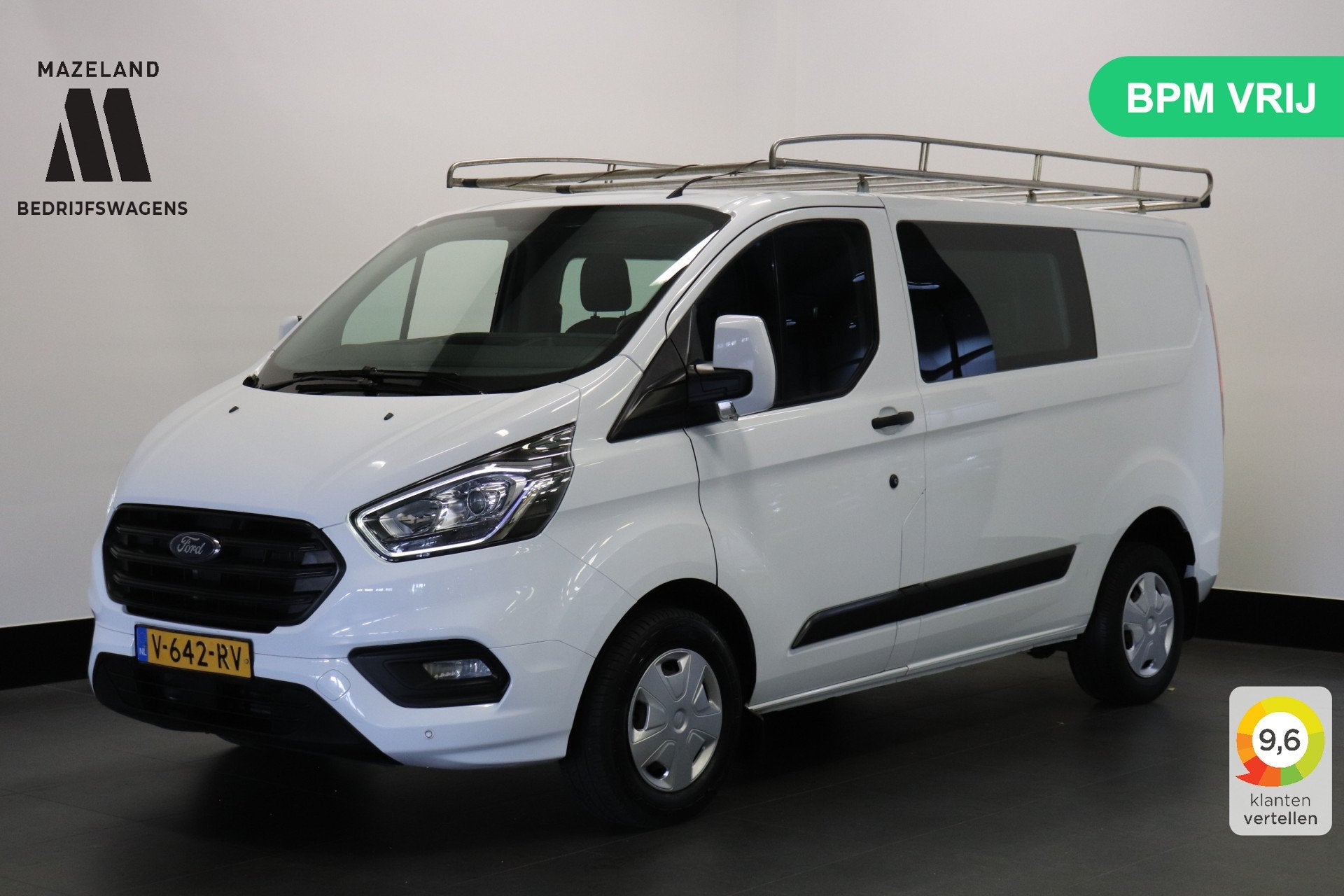 Ford Transit Custom 2.0 TDCI Dubbele Cabine - EURO 6 - Airco, Voorwielaandrijving, Stof, Gebruikt, 4 cilinders