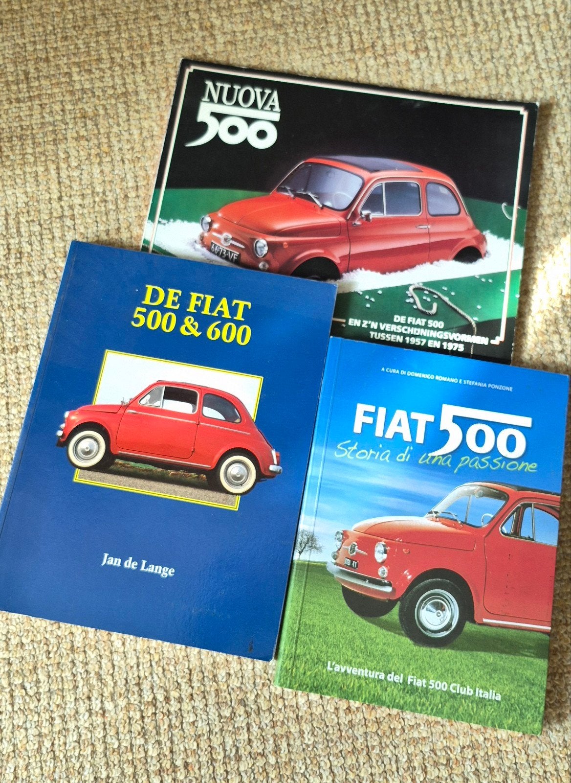 zolder opruiming, fiat 500 boeken, doe een leuk bod!, Ophalen of Verzenden, Zo goed als nieuw, Overige merken