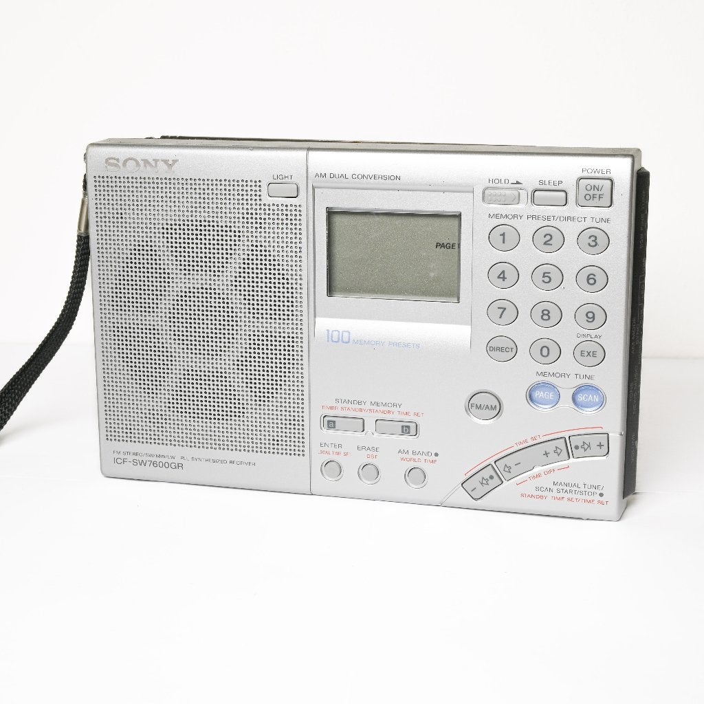 Sony ICF-SW7600GR Wereldontvanger, Ophalen of Verzenden, Zo goed als nieuw, Wereldontvanger