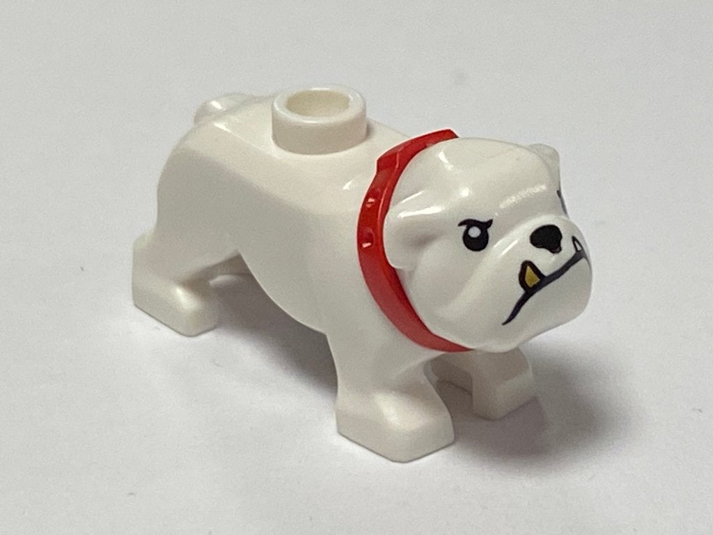 Lego nieuwe witte Bulldog met gouden tand, Overige thema's, Lego, Overige typen, Nieuw