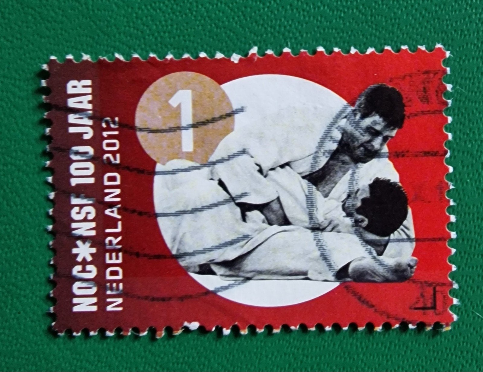 kv695 Postzegel NOC*NSF 100 Jaar Nederland 2012 - Judo, Ophalen of Verzenden, Na 1940, Gestempeld