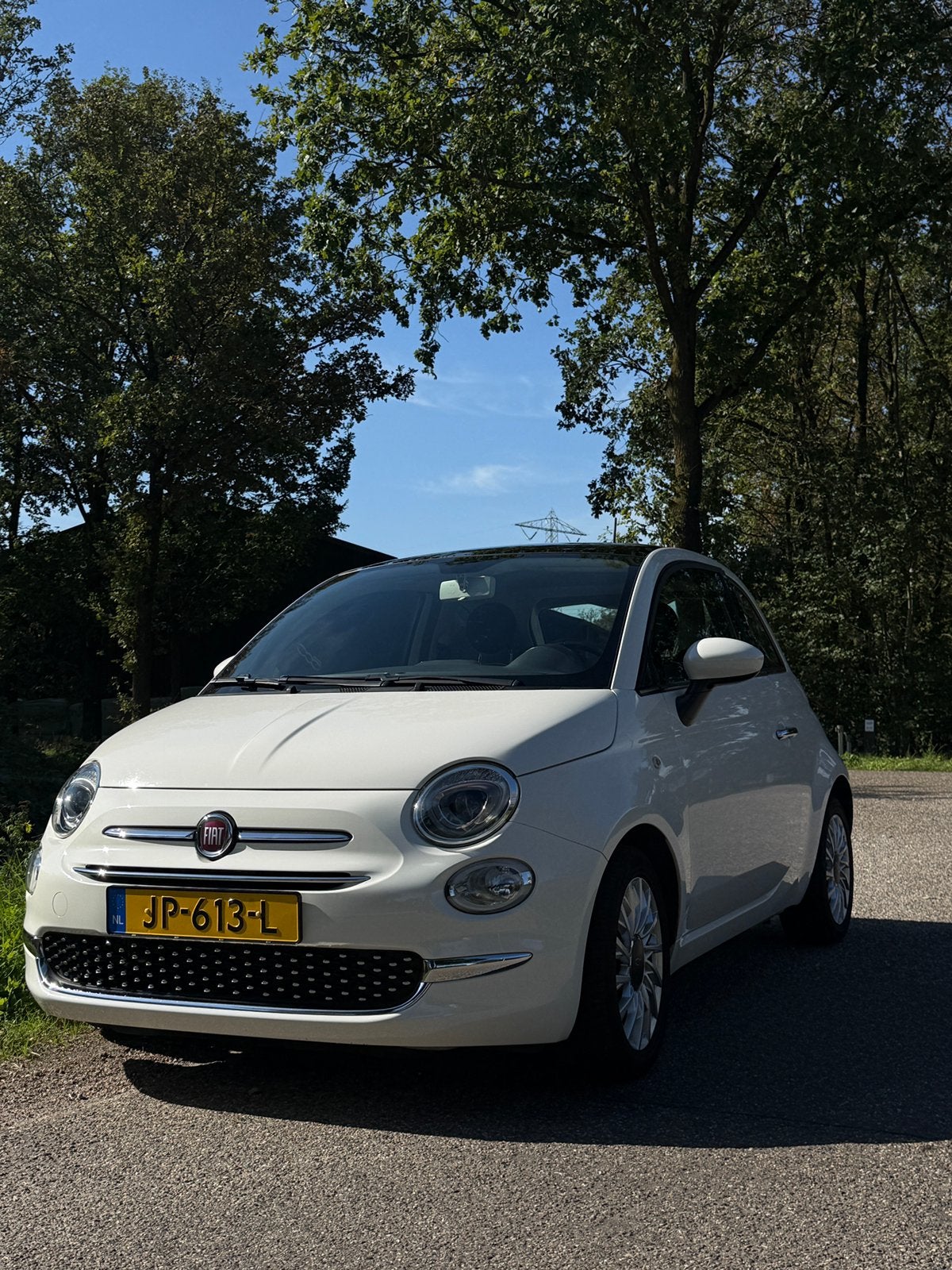 Fiat 500 Twinair Turbo 80pk 2016 Wit, Voorwielaandrijving, Stof, 31 €/maand, Origineel Nederlands