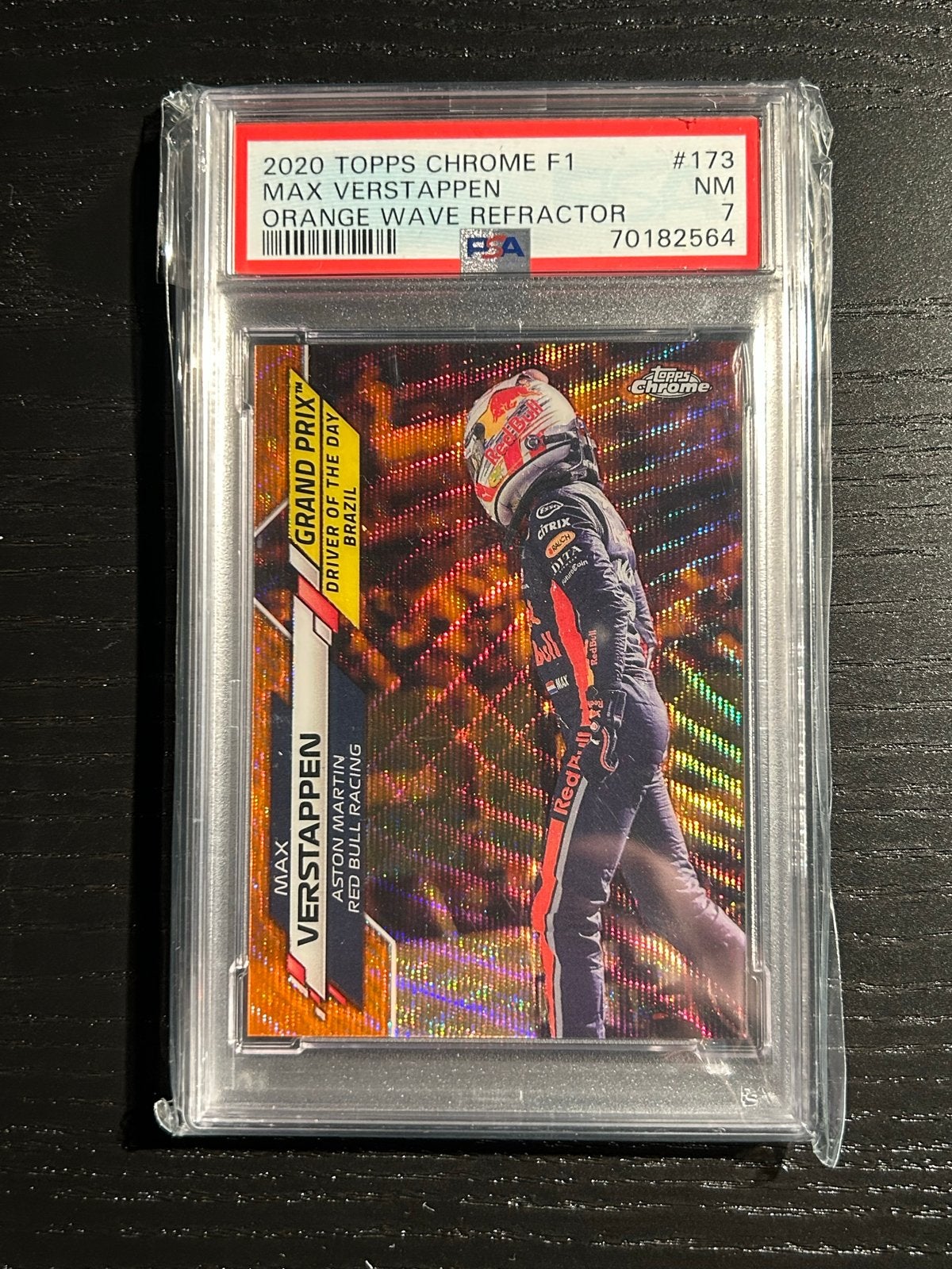 2020 Topps Chrome F1 Max Verstappen Orange Wave Refractor, Ophalen of Verzenden, Gebruikt, Formule 1