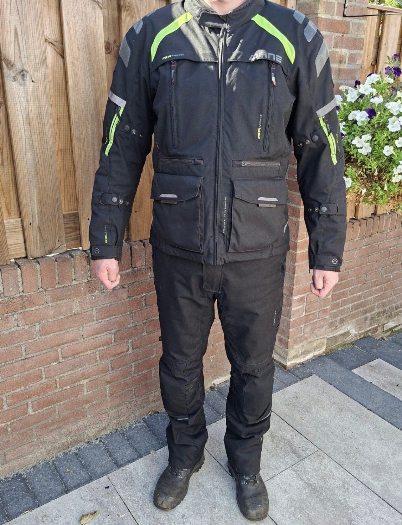 Dane motorpak (jas en broek) met regen- en wintervoering, Dane, Ophalen of Verzenden, Tweedehands, Heren