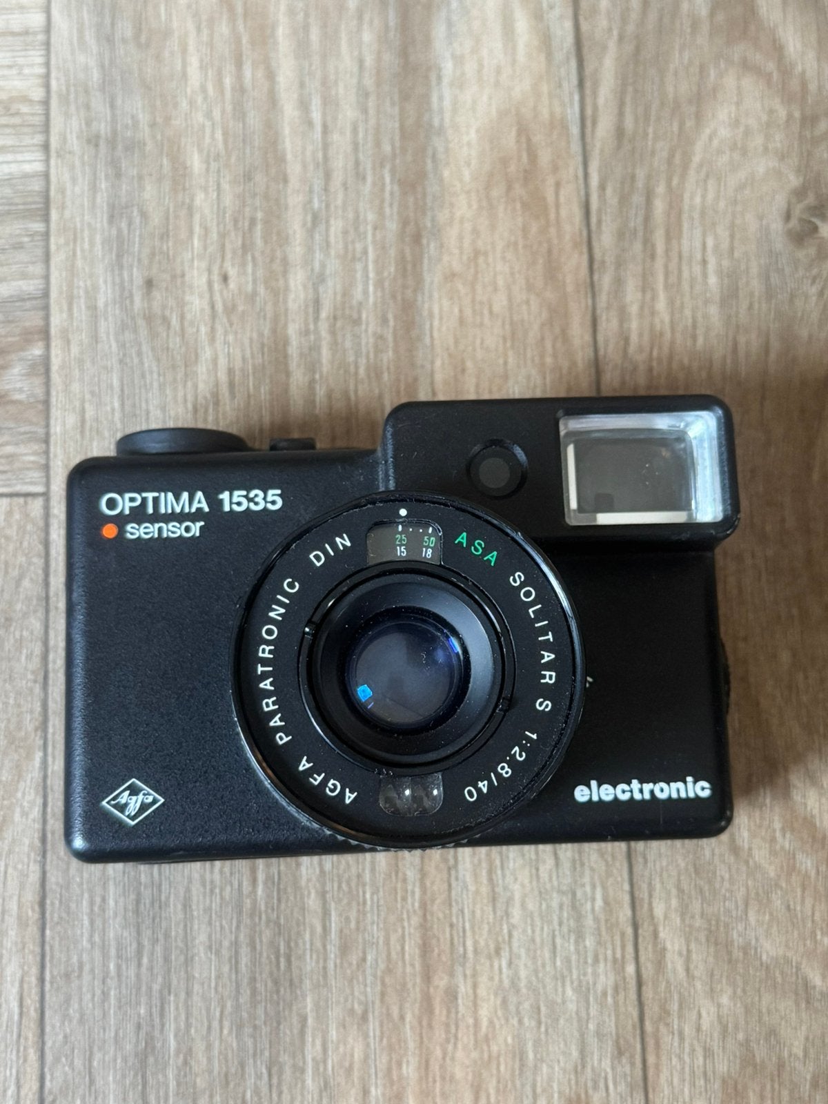 Agfa Optima 1535 Sensor-zeldzame camera–Solitar S 40mm f/2.8, Ophalen of Verzenden, Zo goed als nieuw, Compact, Overige Merken