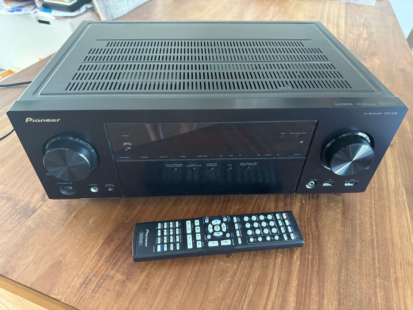 Pioneer VSX-528-K receiver met afstandsbediening, Audio, Tv en Foto, Ophalen, Gebruikt, Pioneer, 120 watt of meer