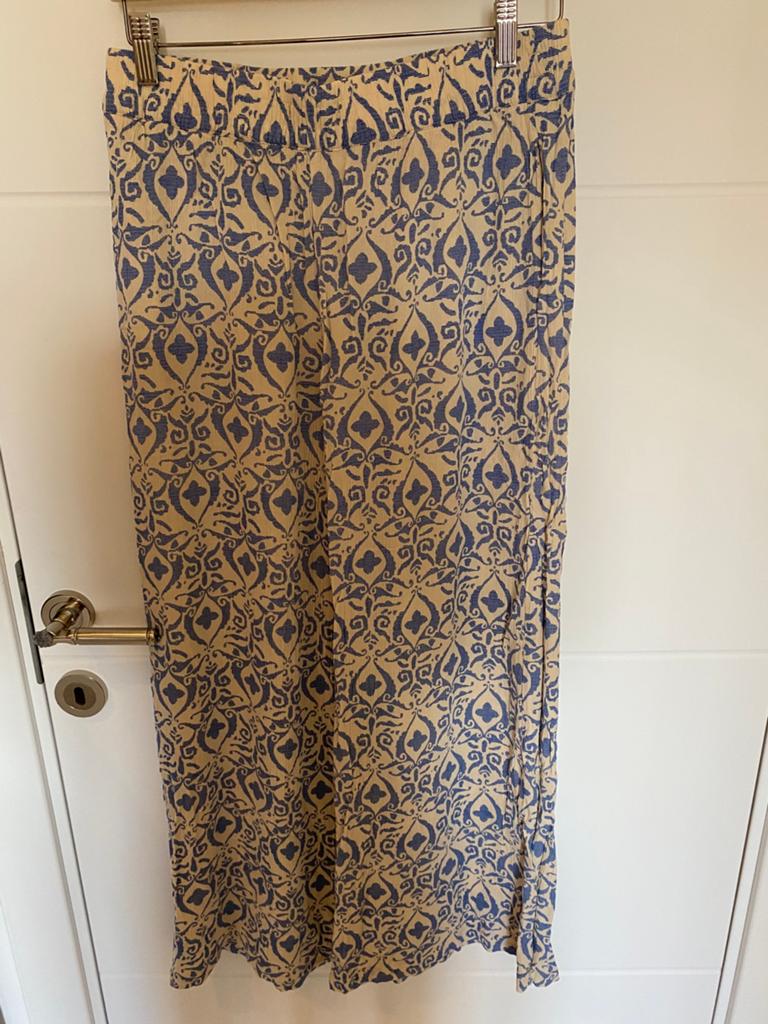 Luchtige broek met patroon - Maat M, Kleding | Dames, Broeken en Pantalons, Maat 38/40 (M), Blauw, Nieuw, Ophalen of Verzenden