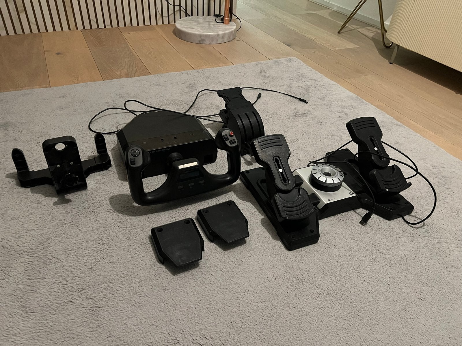Logitech Yoke Pro & Roerpedalen Set, Ophalen, Overige merken, Gebruikt